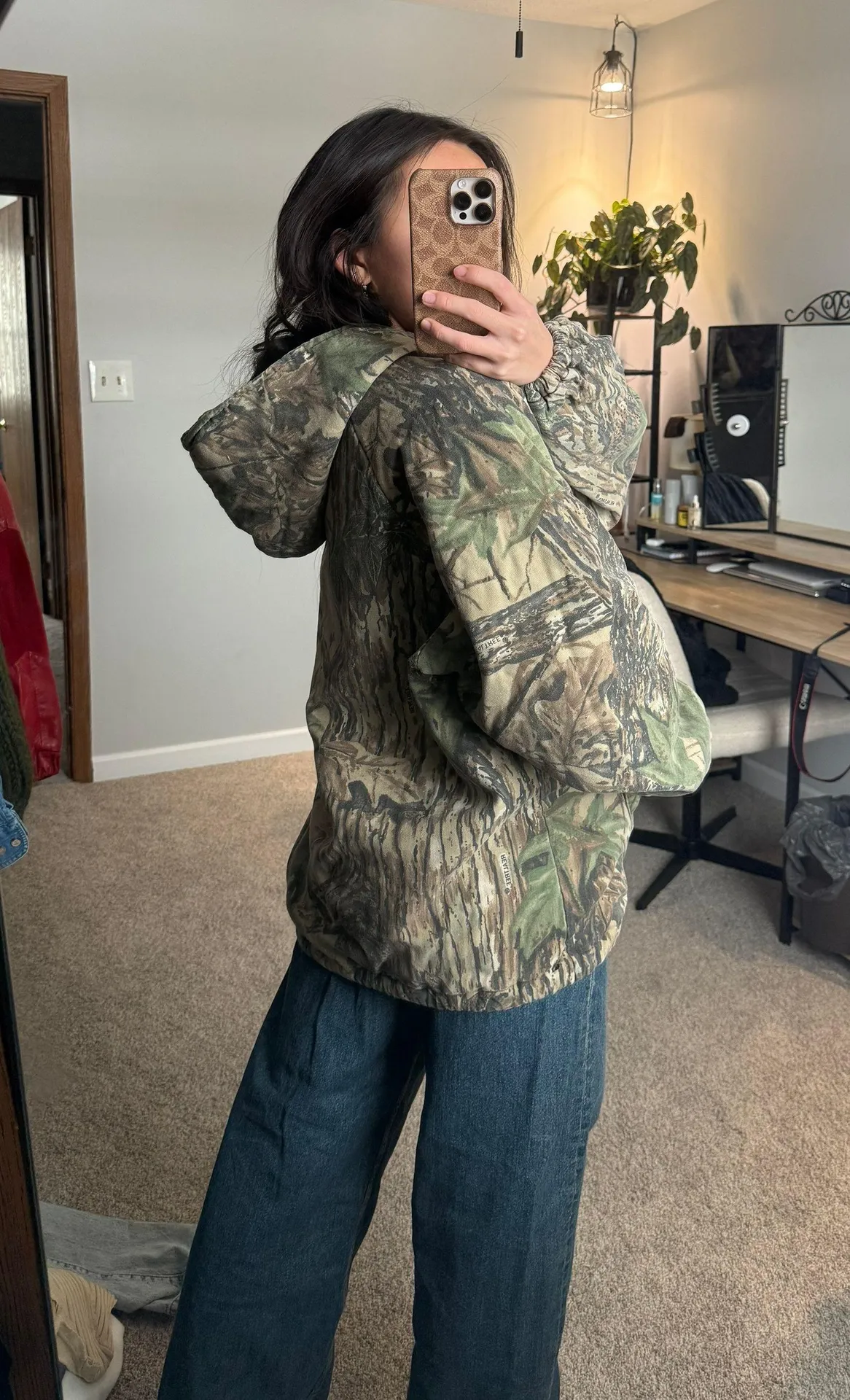 Vintage Real Tree Oversized Hoodie - Image 2