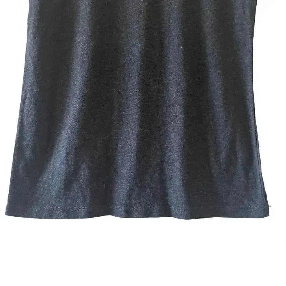 Women’s Graphic Charcoal Gray Short Sleeves Crewneck Soft Bohemian SZ M # 1345 Size M - Image 4