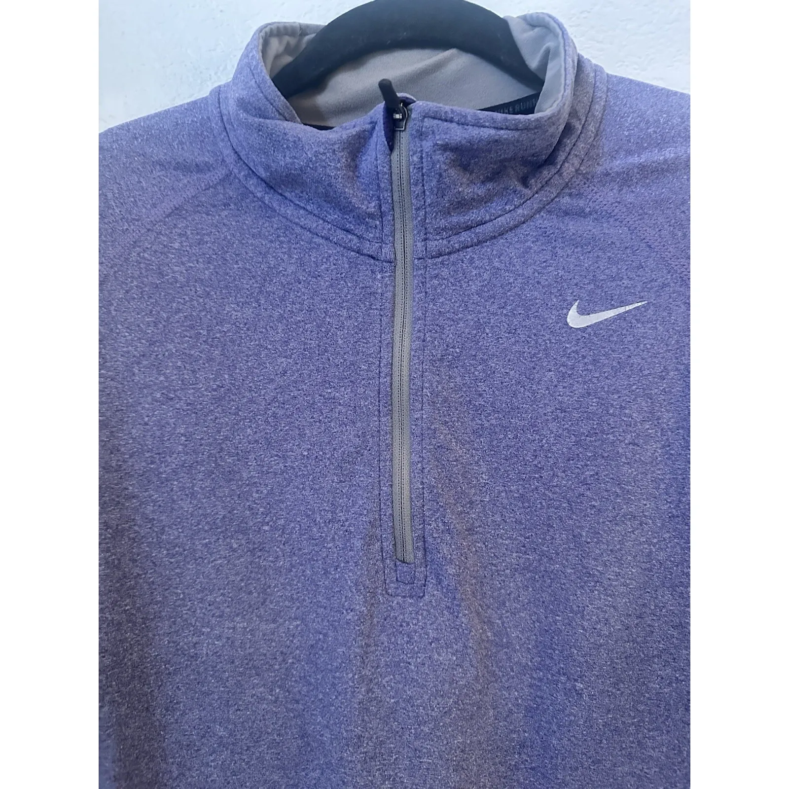 Nike Element Dri-Fit Long Sleeve 1/4 Zip Pullover Reflective Blue Gray Womens M‎ - Image 3