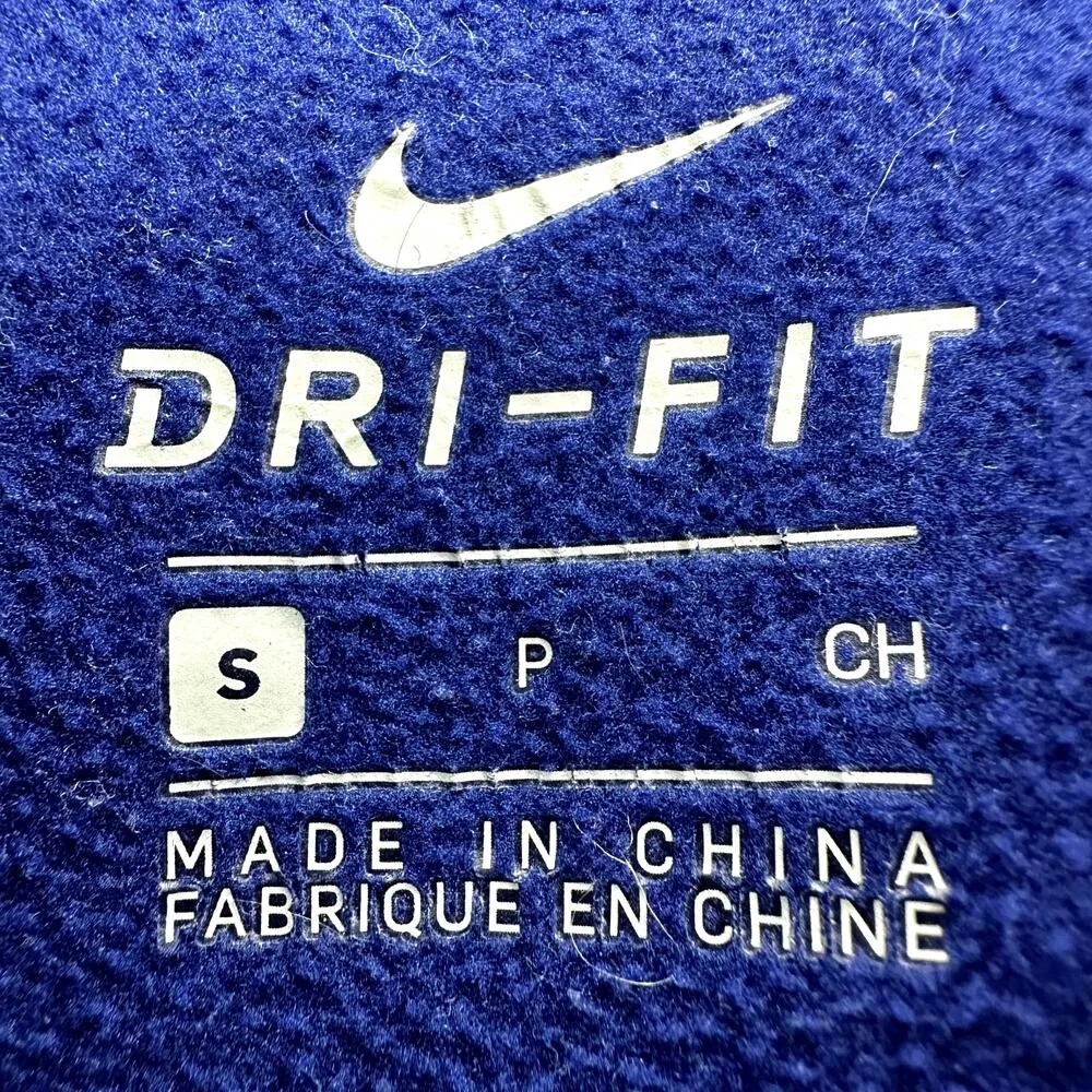 Nike Therma Swoosh Hoodie Pullover Colorblock Thumbhole Fleece Athletic Blue S - Image 3