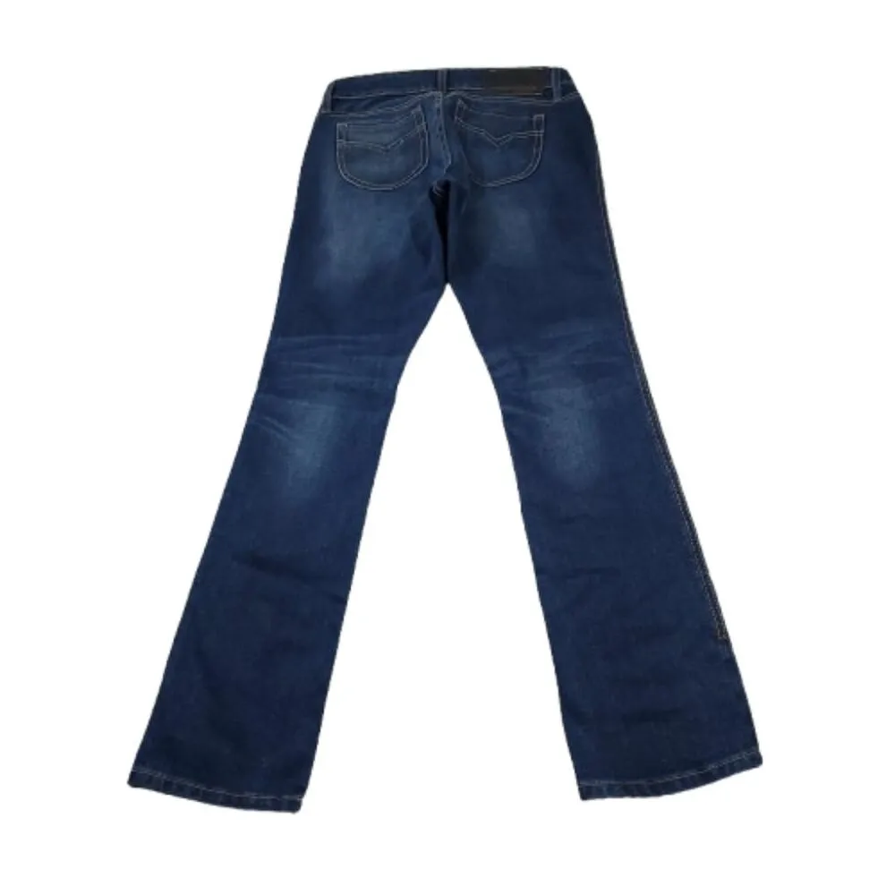 READ Harley Davidson FXRG Armalith Denim Mid Rise Jeans Blue 27 Slim Bootcut - Image 4