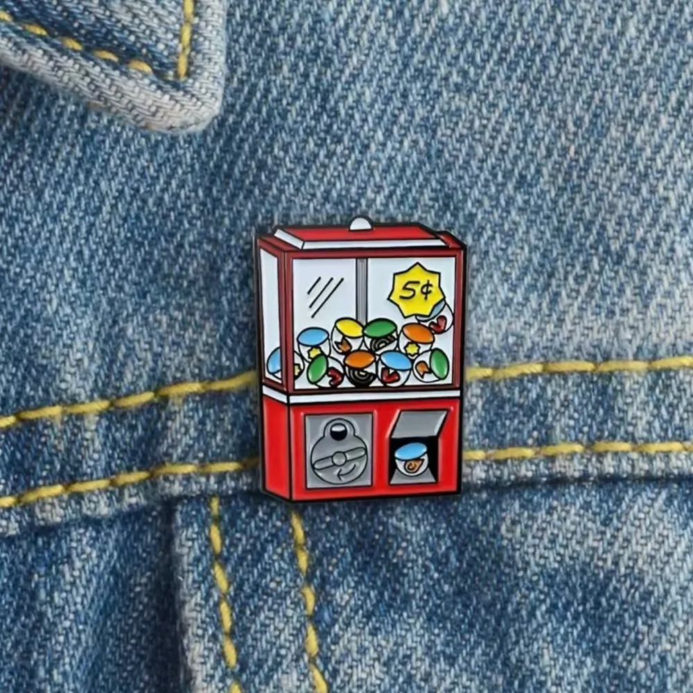 Cartoon Game Machine Metal Pin Badge Decorative Accessories For Clothes Backpac Red - Image 2