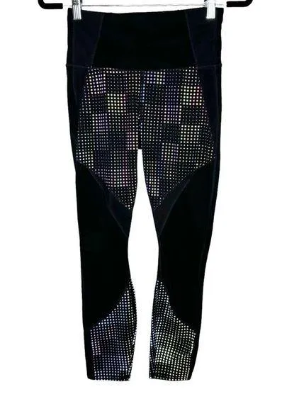 Athleta Aurora Precision 7/8 Tight Leggings Black Multi Small - Image 2