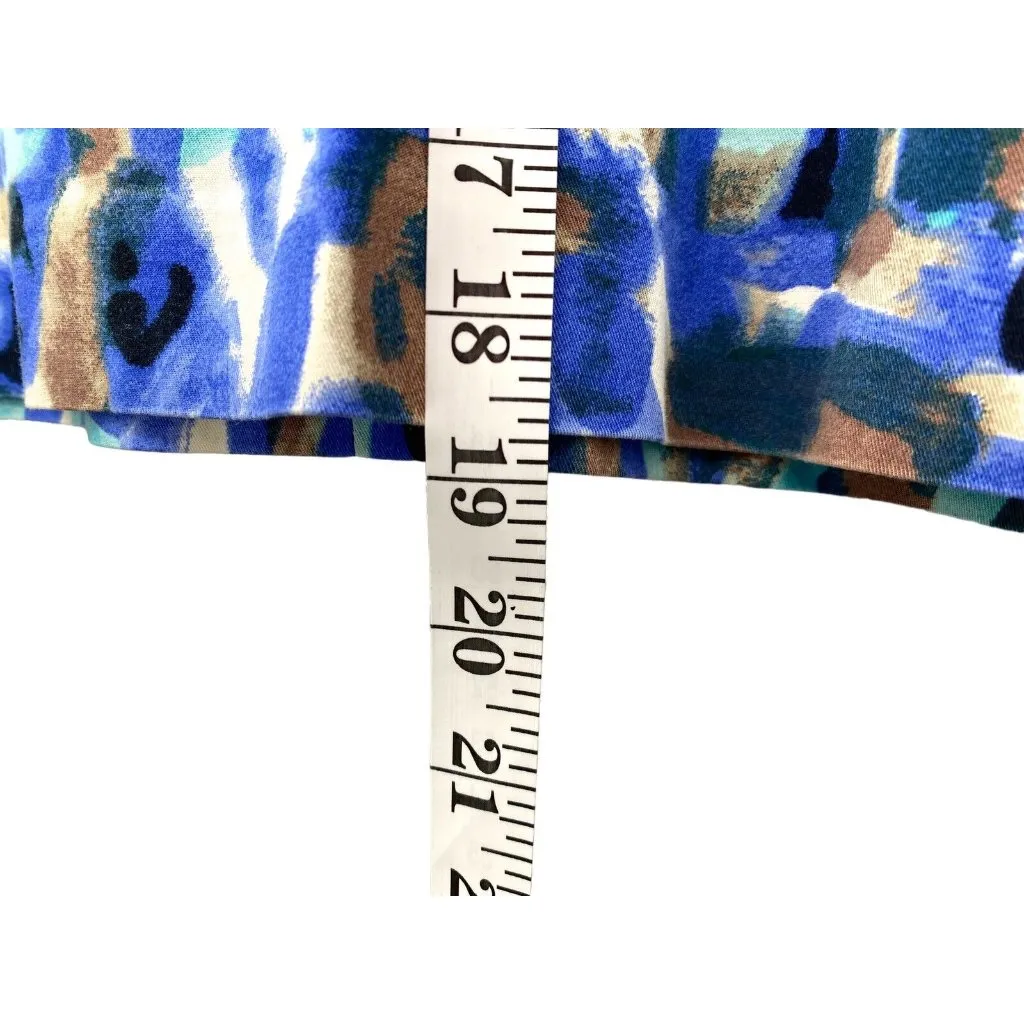 Ann‎ Taylor Brush Stroke Pattern A Line Skirt Artsy Office Career Wear Size 14 - Image 3