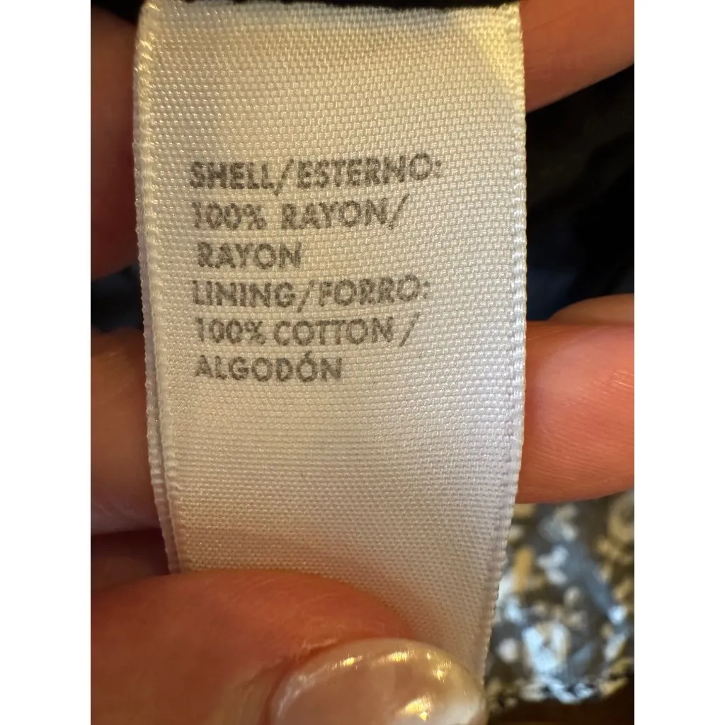 Rebecca Minkoff Shirt‎ Women XL Black Floral Bell Sleeve Top Peasant Whimsigoth - Image 12