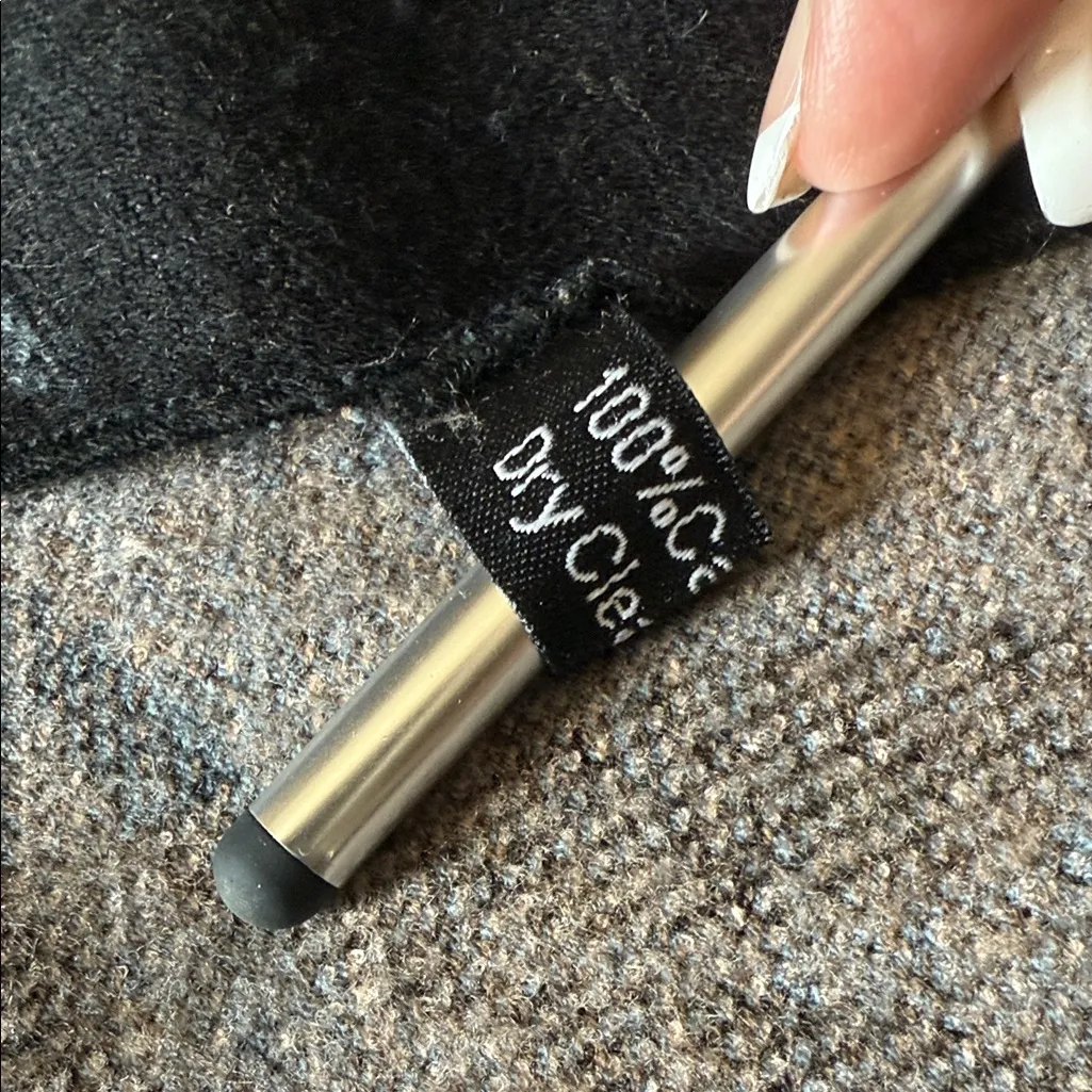 Vintage 100% Cashmere Black Blue Floral Wrap Shawl Cape Size OS - Image 6