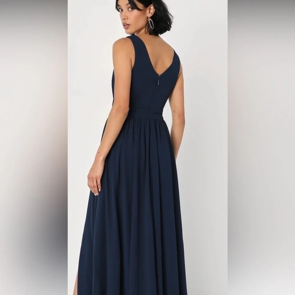 NWT LULU’S NAVY BLUE MAXI DRESS SIZE XL - Image 15