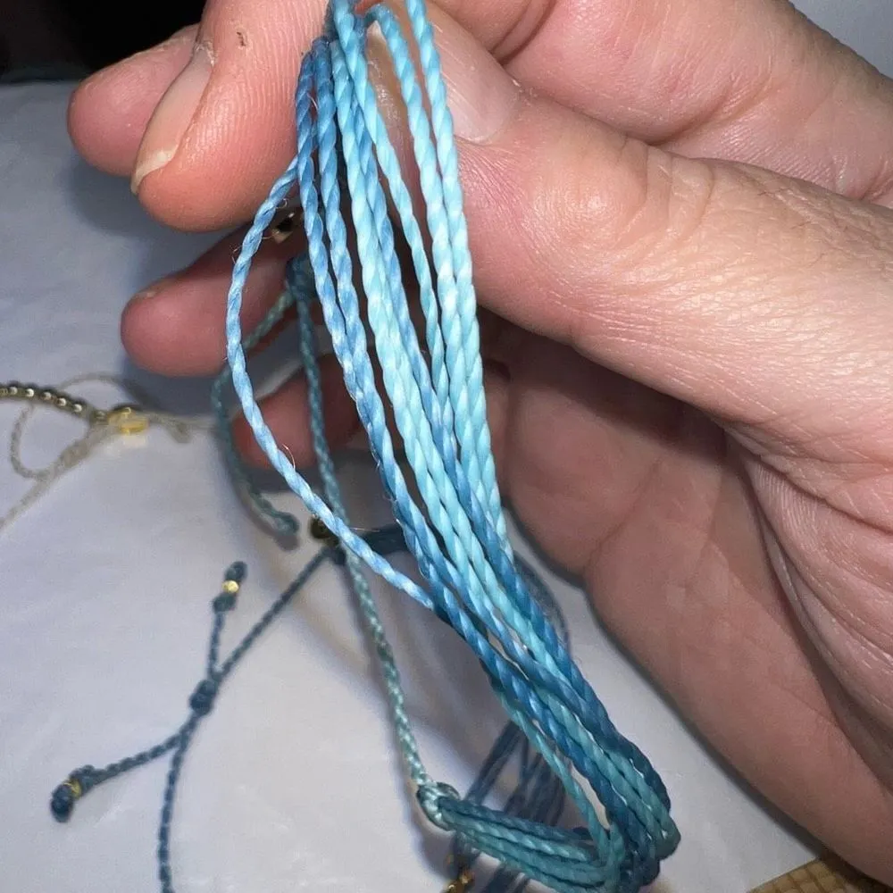 Pura Vida Set‎ of Three Blue and Gold Bead Stackable Bracelets Blue - Image 11