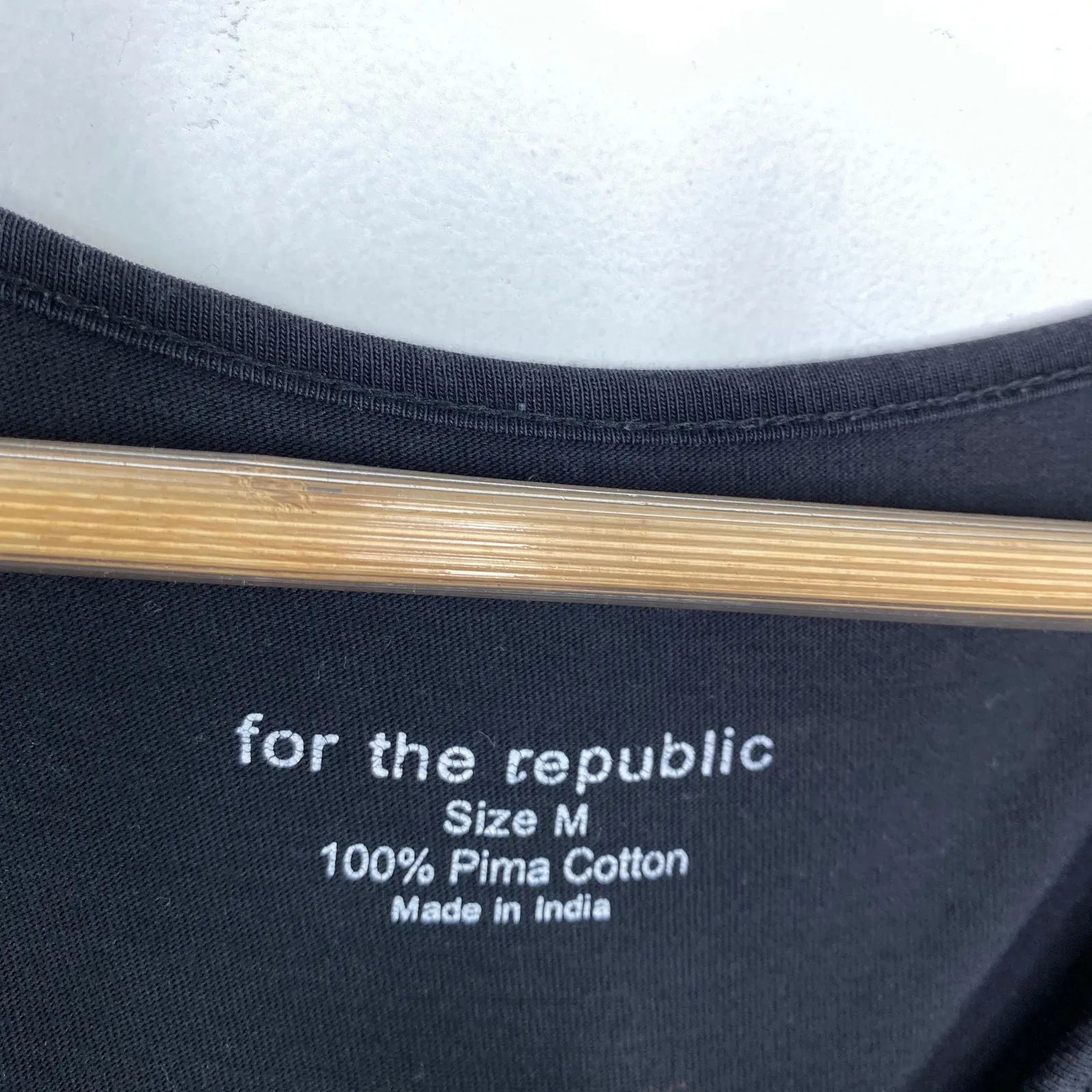 For The Republic Black Asymmetrical Pima Cotton Shirt Women's Size Medium M - Image 5