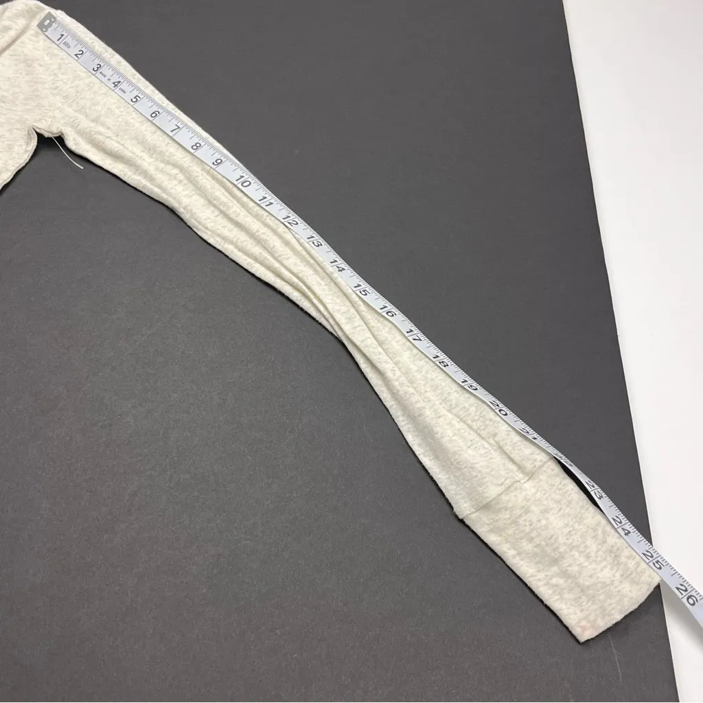 Suss Womens Size 1 Small Cream Thin Cardigan Top‎ Blouse Long Sleeve Pima Cotton - Image 7