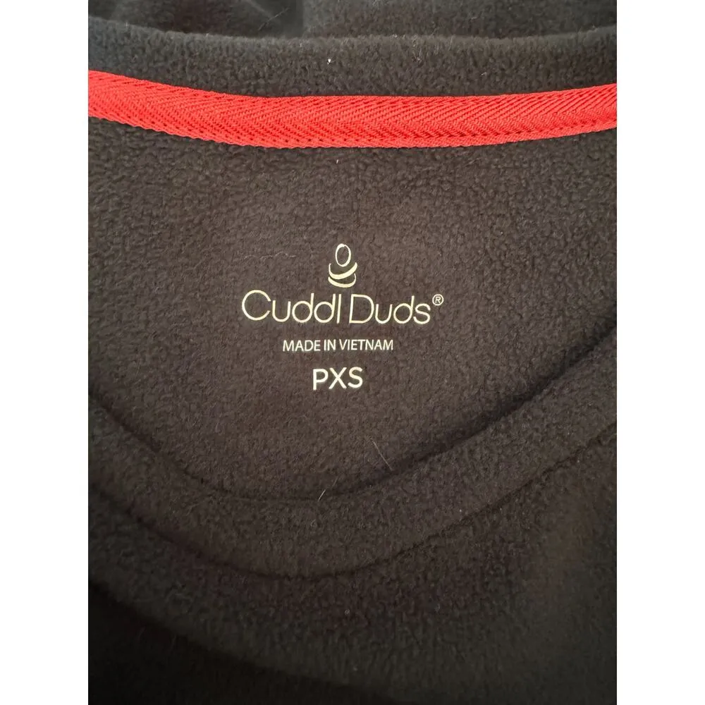Cuddl Duds Fleecewear with Stretch Pajama Set Blk/RubyPenguin XS Petite - Image 14