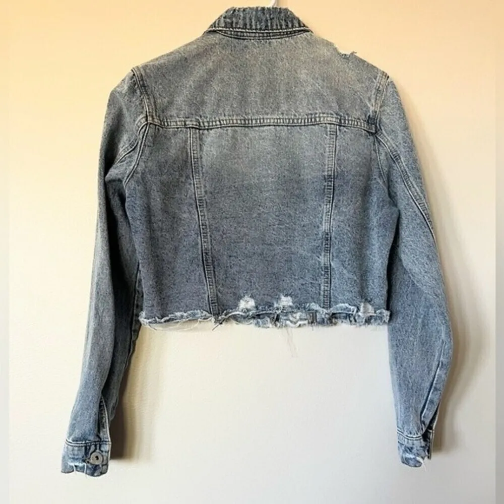 Women’s Highway Premium Denim Jeans Jacket Classic Croped size M. - Image 7