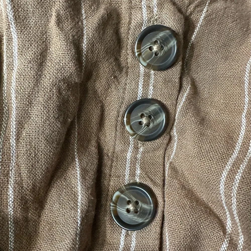 Tru and Time One Piece Striped Brown Outfit With Tie Belt NWT XS - Image 3