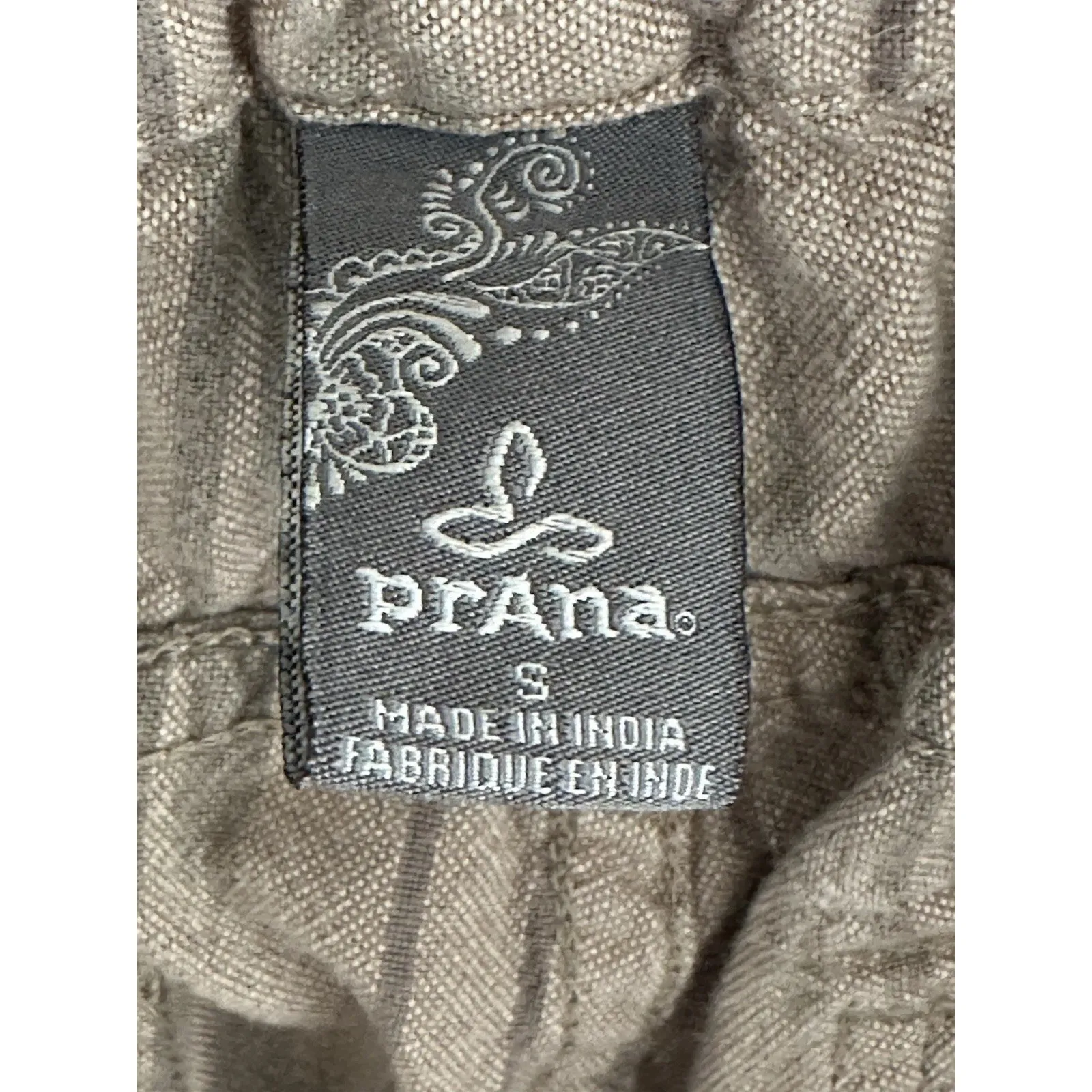 prAna Arlie Jogger Pants Womens Small Brown Striped Organic Cotton Casual Travel - Image 5