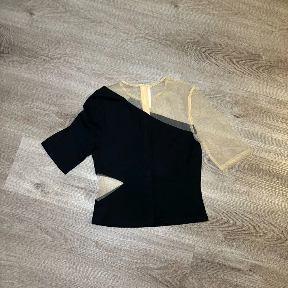 NEW Anthropologie Sunday in Brooklyn Ponte Mesh Mix Top - Image 6