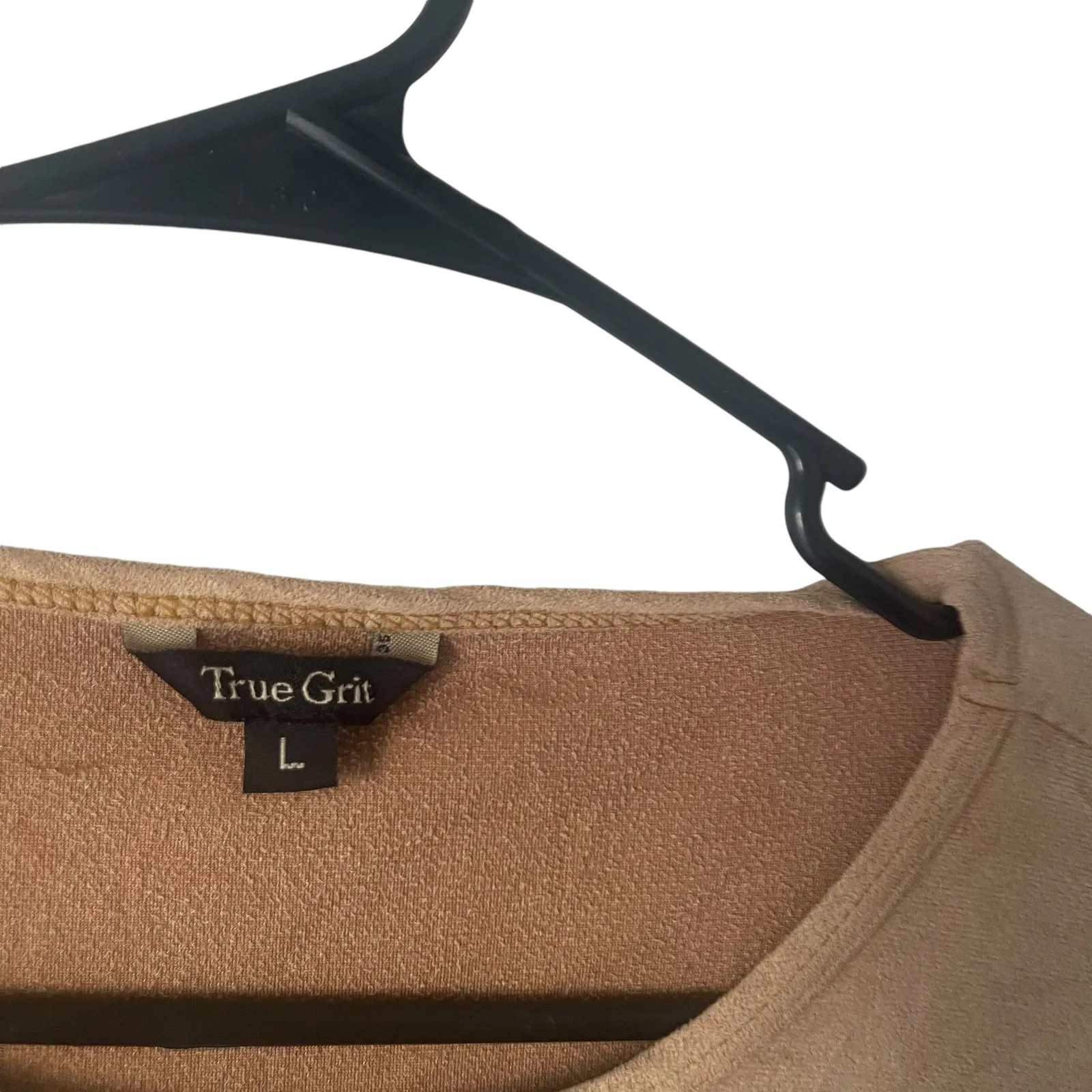 True Grit Vintage Women Size Large Suede Western Tan Long Sleeve‎ Top - Image 4