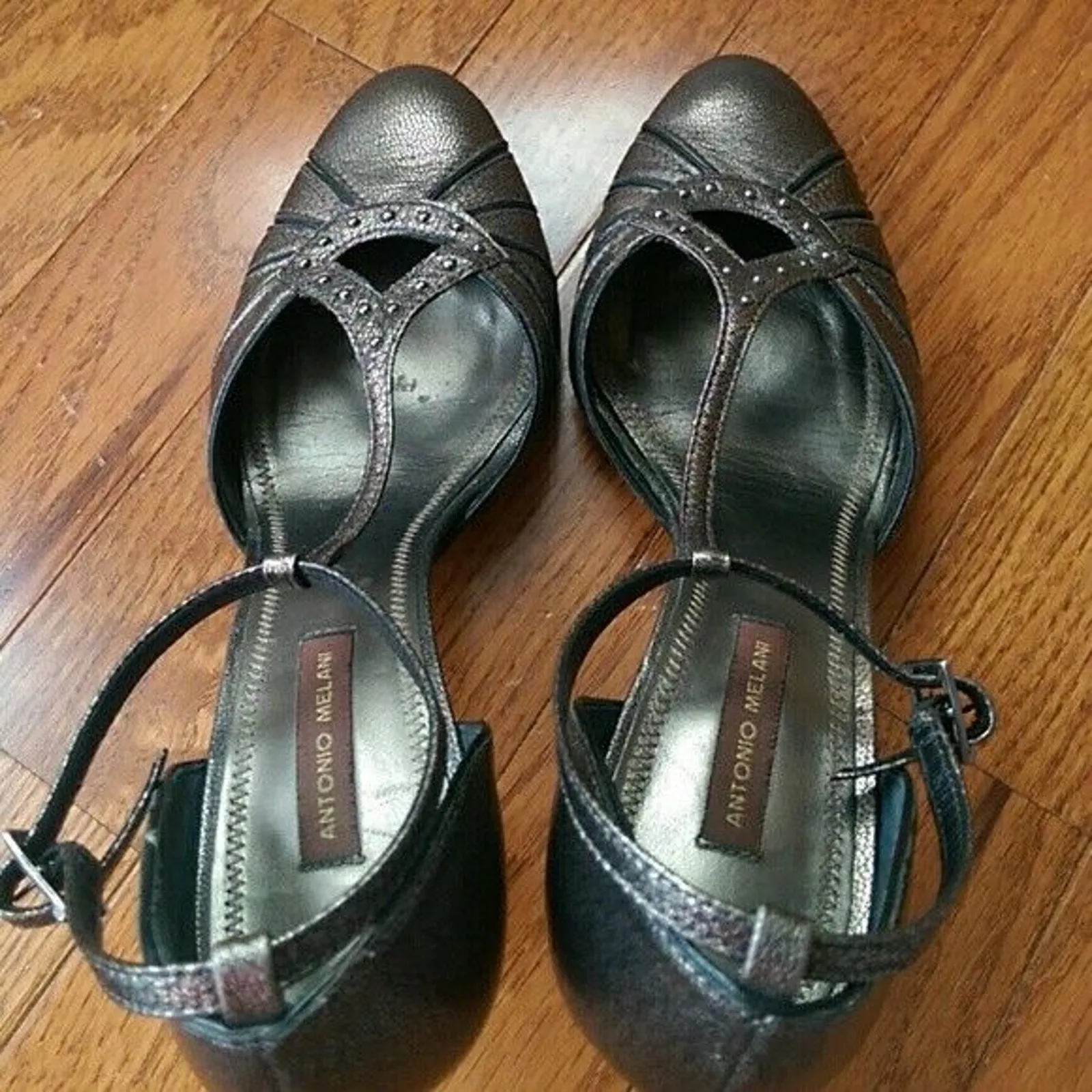 Antonio Melani Heels Stunning Pewter Color Size 6.5 - Image 5