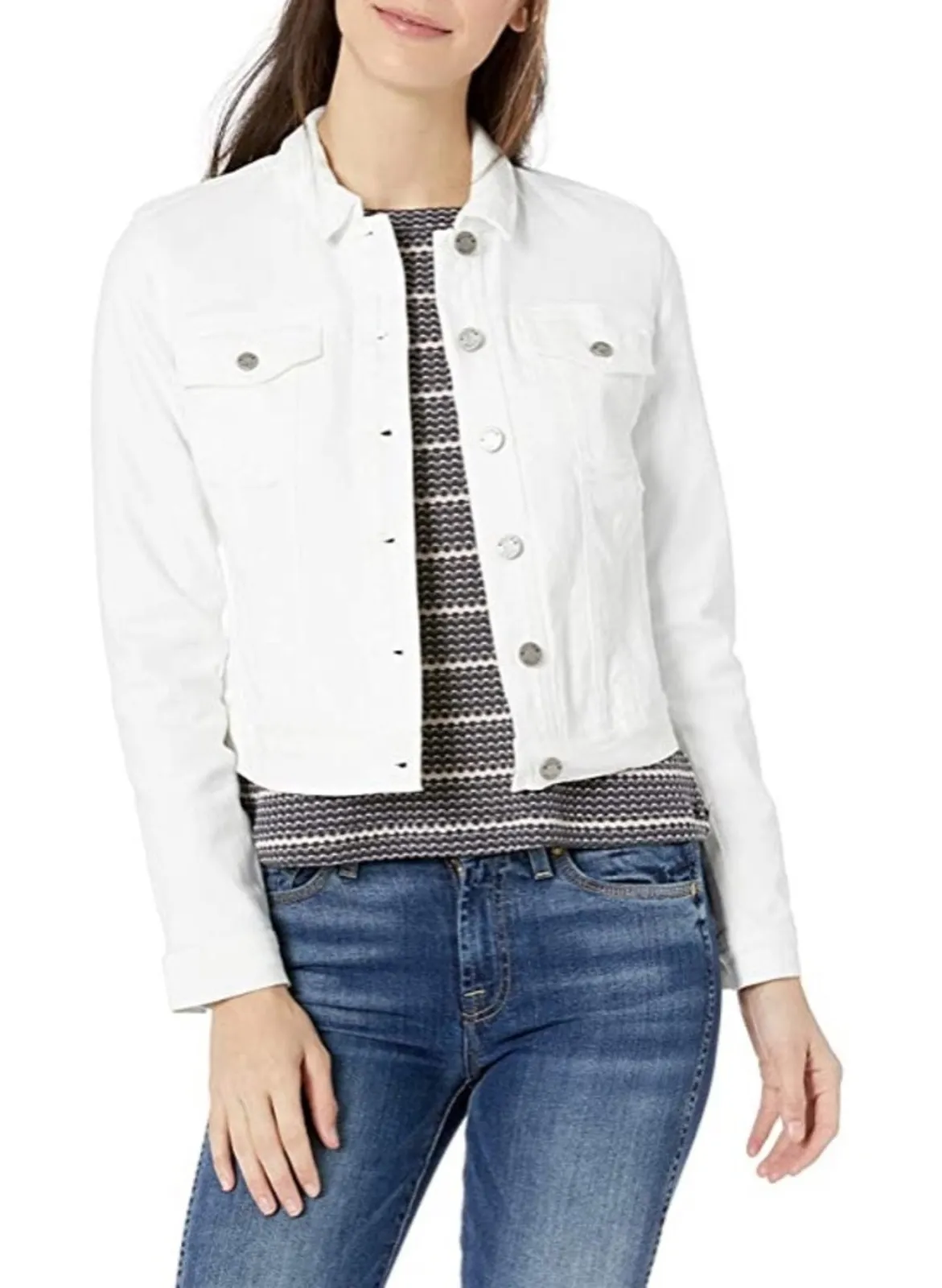 William Rast Lenna White Denim Trucker Jacket JR XL NWT Justin Timberlake Collab - Image 1