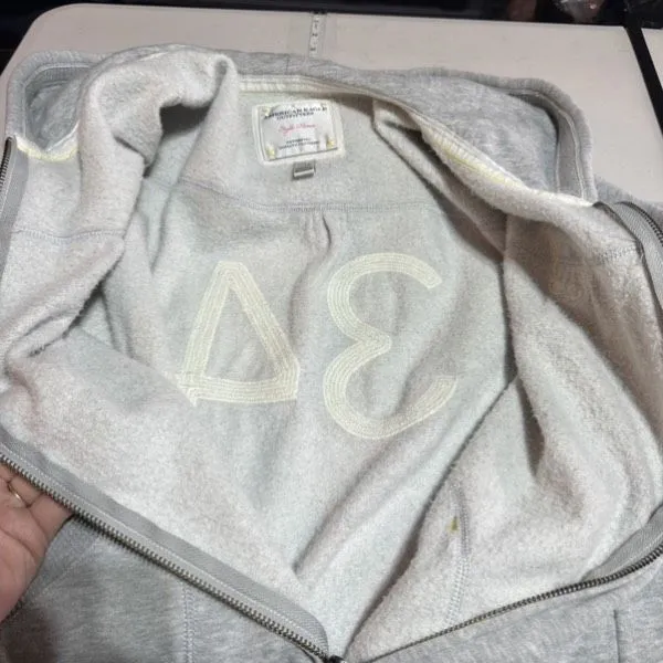 Y2K American Eagle Womens Large SS Full Zip Hooded Sweatshirt Hoodie Twilight 34 - Image 14