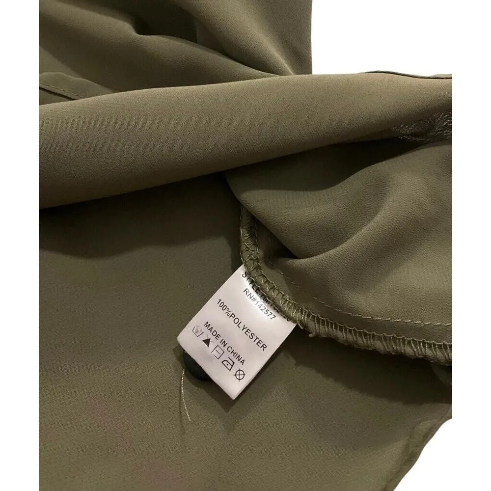 Haute Monde Women Size Large Green Blouse Top 3/4 Sleeve  15-836 - Image 10