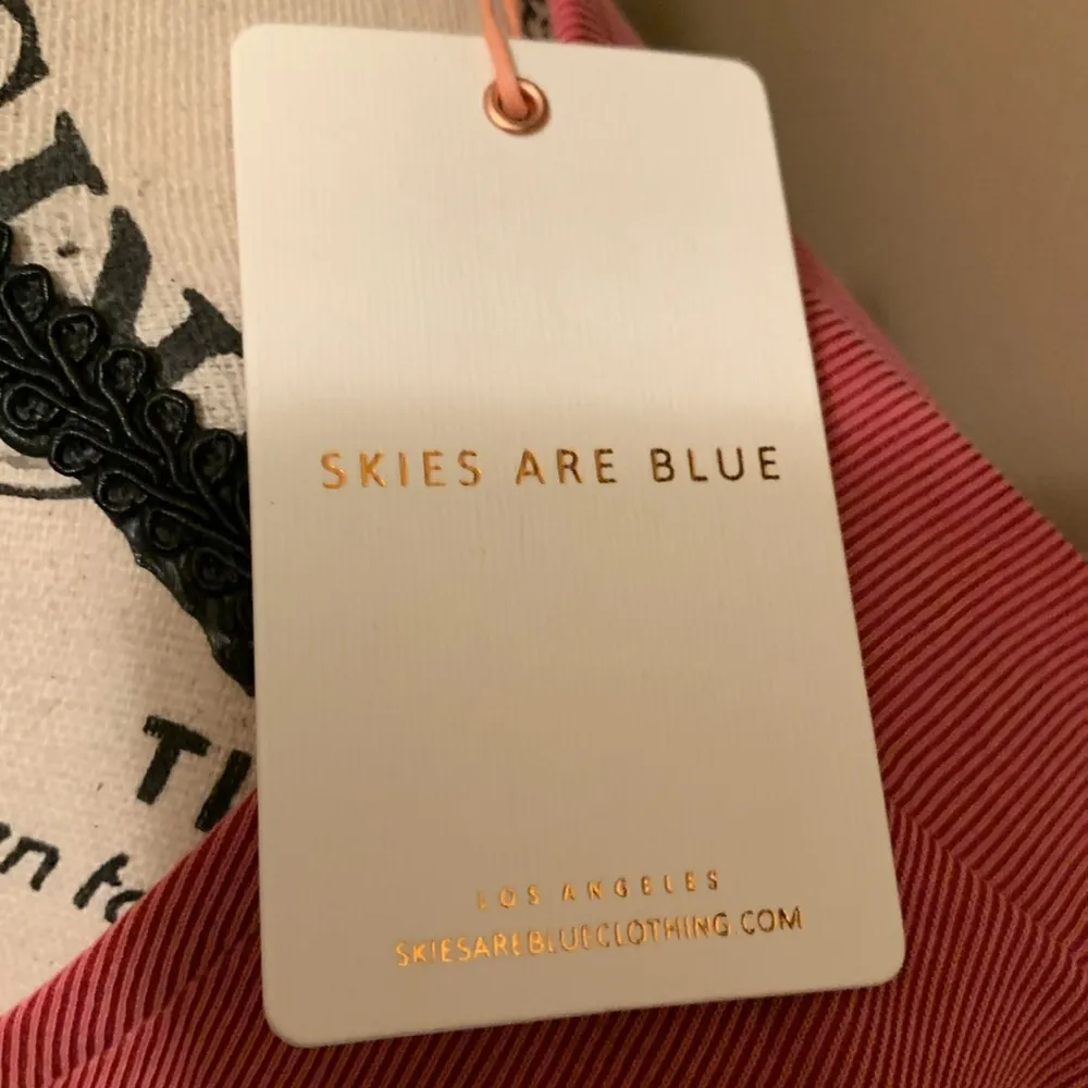 NWT Skies Are Blue Side twisted ribbed knit dress XL red - Image 9