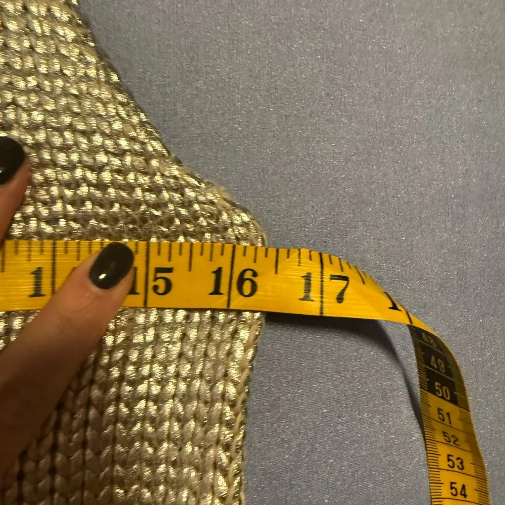 Deluc Silver Embellished Fitted Tank Top Size L - Image 9