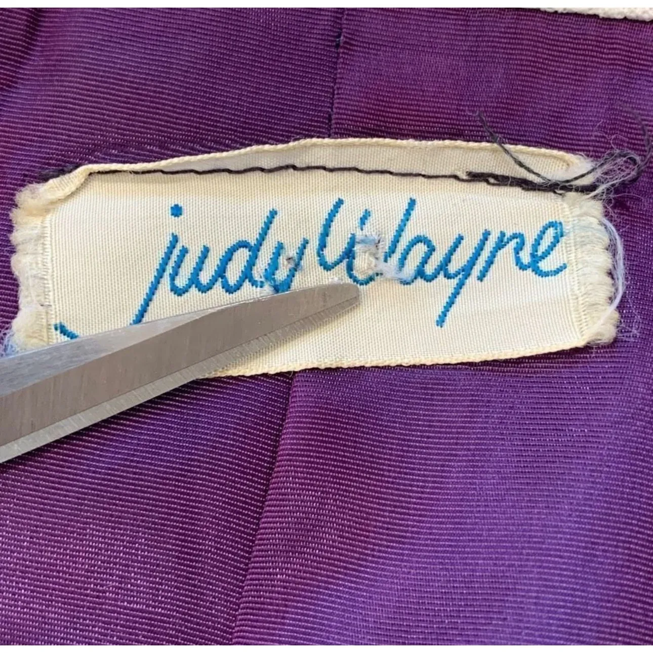 Vintage Judy Wayne Navy Blue Mod Coat Red Circular Pocket White Trim Carnaby Size M - Image 9