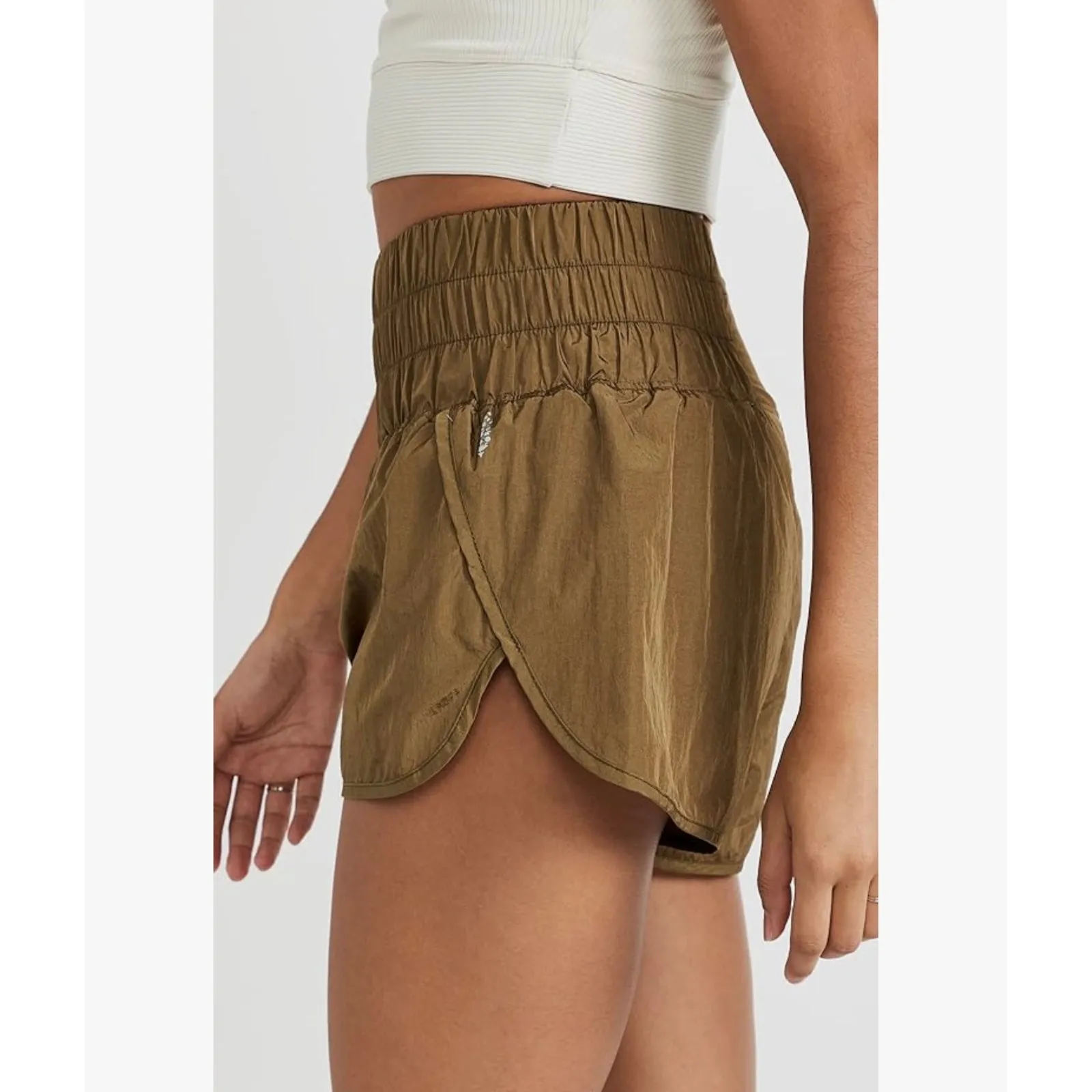 Free‎ People Movement Way Home Shorts Army Sz XS - Image 3