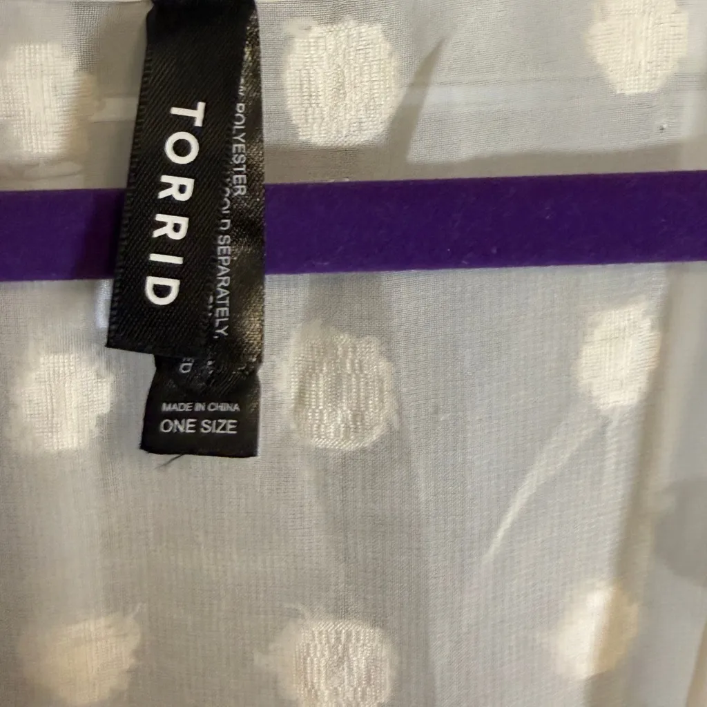 Torrid Cream Sheer Women's Poncho - Image 2