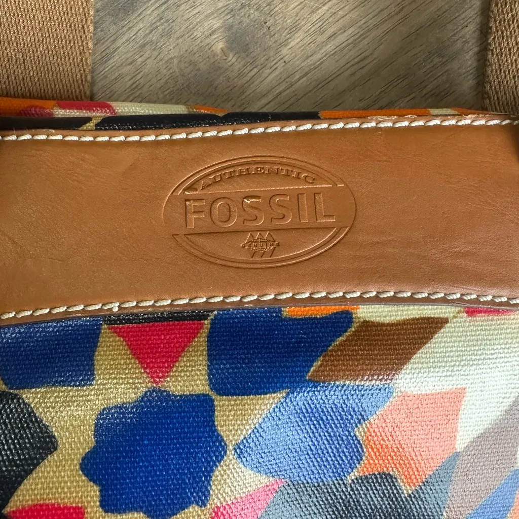 Fossil Colorful Geometric Tote Bag - Image 3