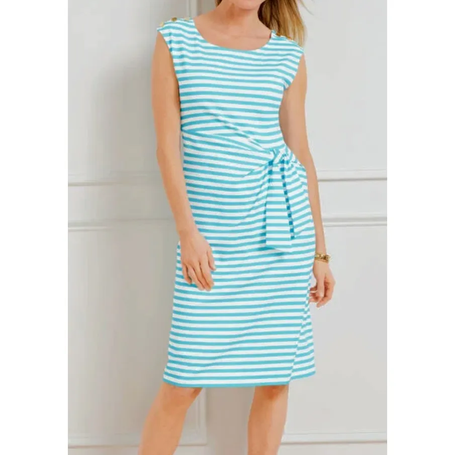 Talbots Jersey Bella Dress Daylight Stripe Size XL NWT - Image 10