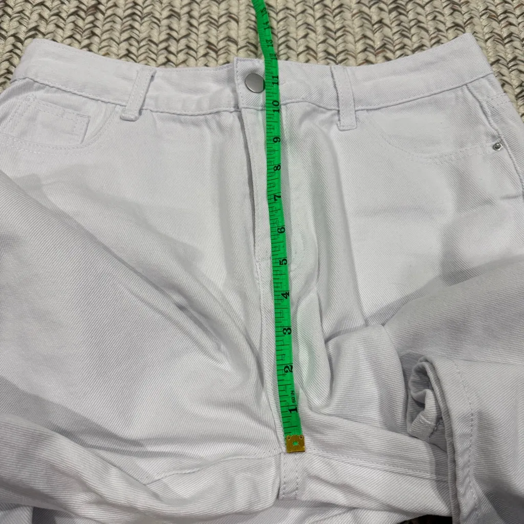 NWOT SHEIN White Distressed Straight Leg Jeans - Image 7