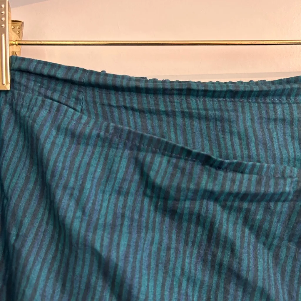 Peruvian Connection  Wrap Maxi Skirt Blue Size 14 - Image 8