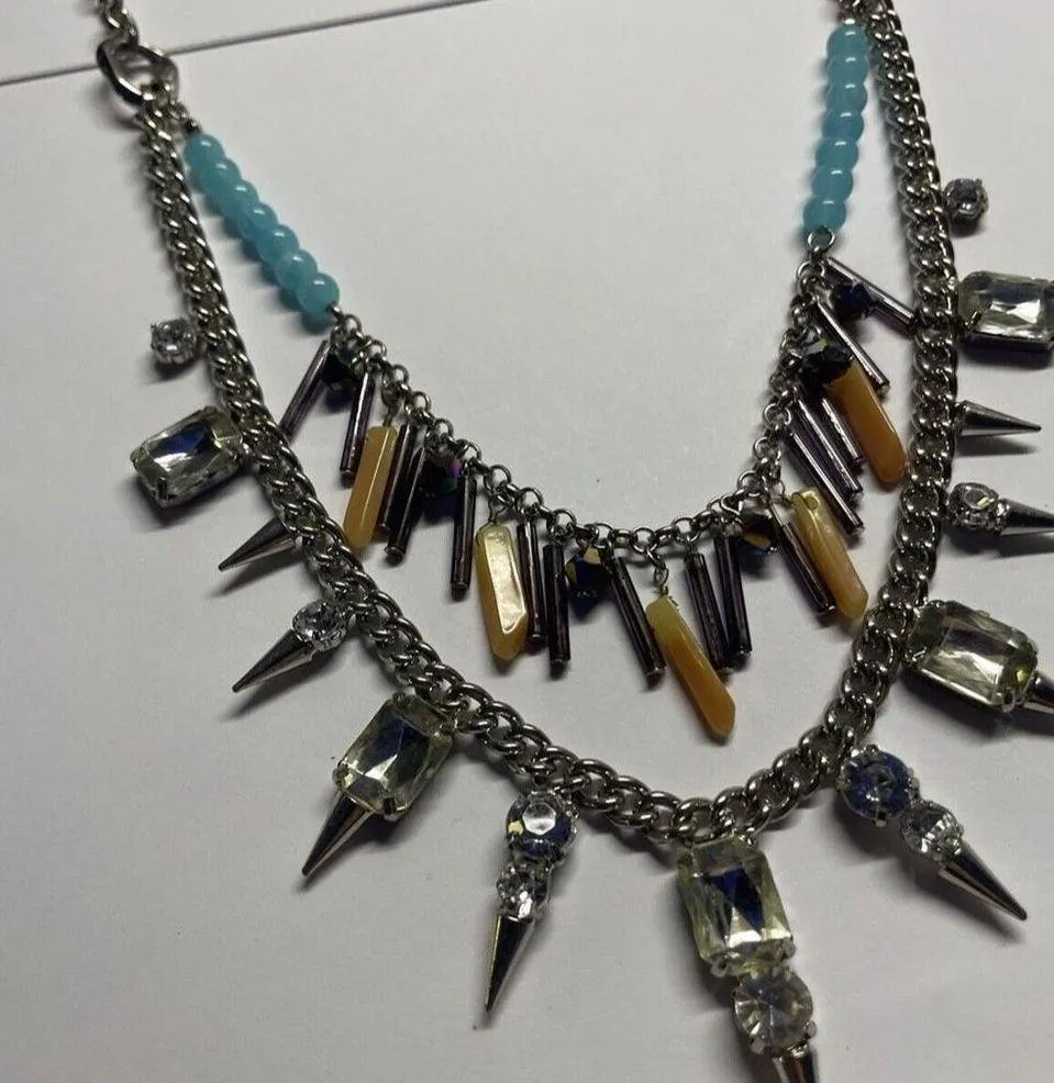 Women’s Costume Necklace Black Rhinestone / Bead - Image 3