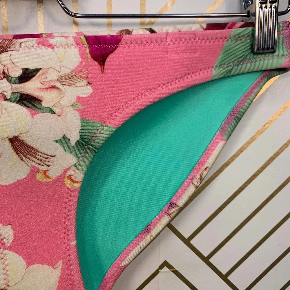 Triangl Pink Floral Neoprene‎ Bikini Bottom - Image 4