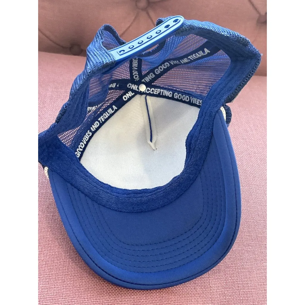 Los Sundays The Drama Free Trucker Hat in Blue One Size Unisex Cap - Image 6