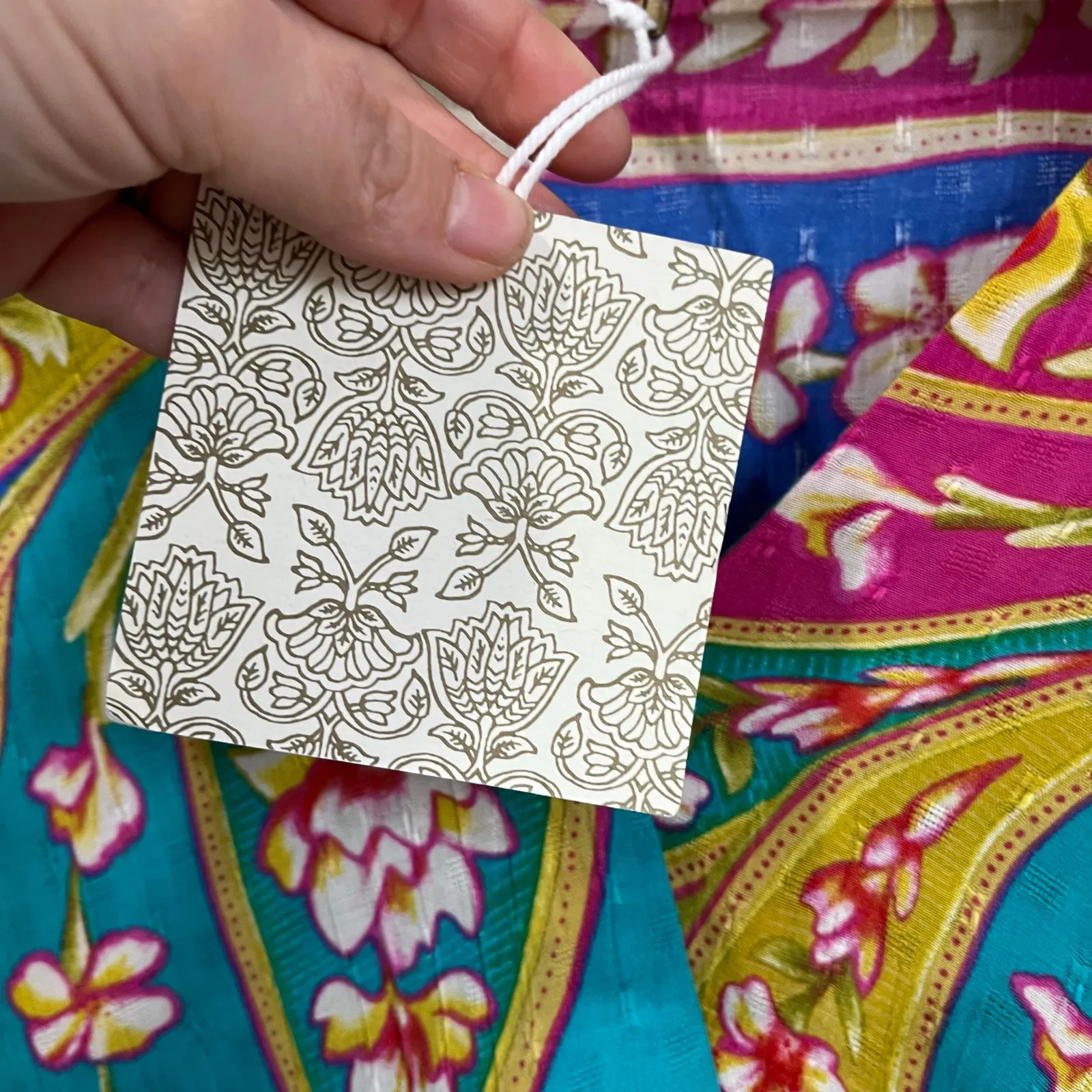 Haute Hippie Abstract Wrap Style Cropped Top Boho Chic NWT Size M - Image 6