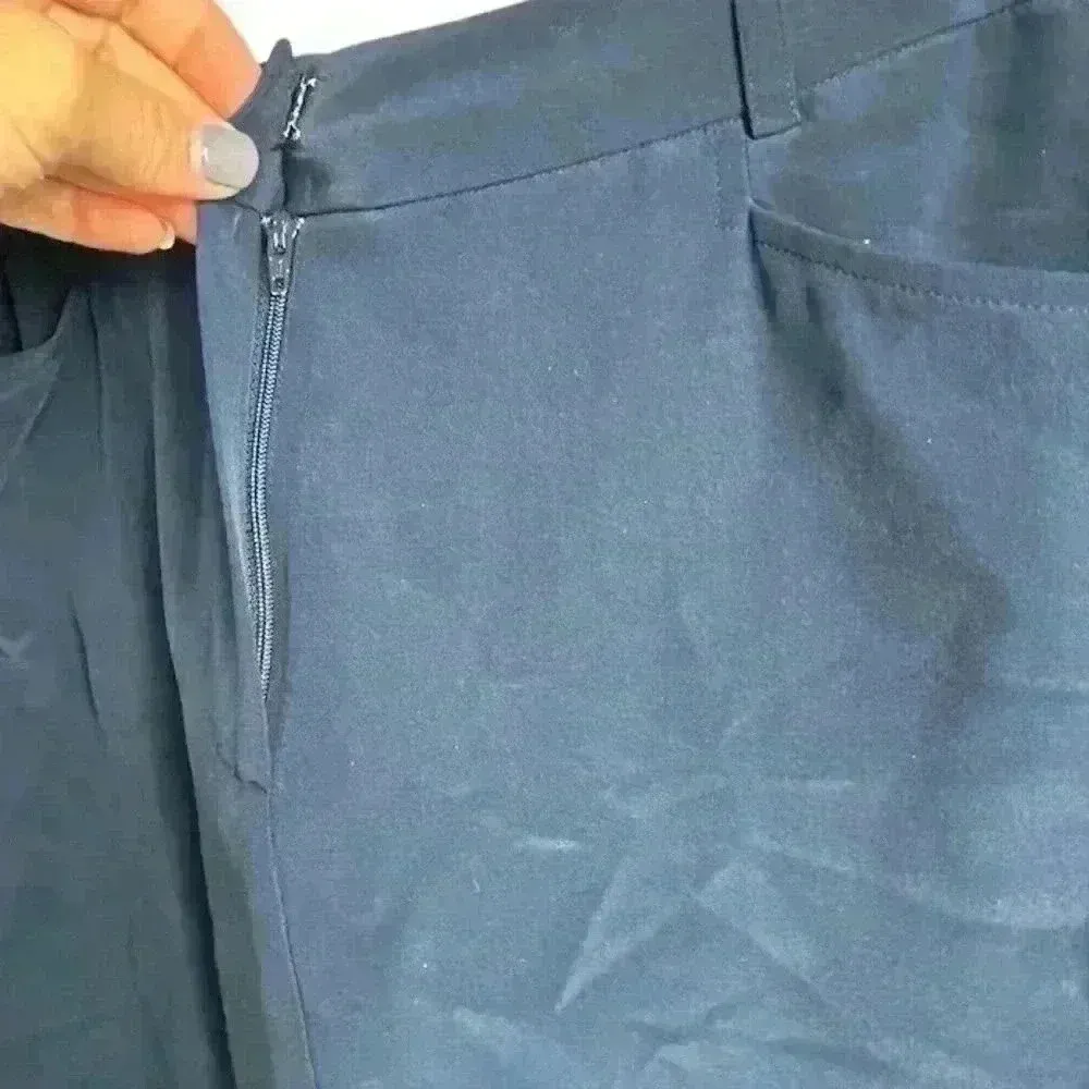 Jones New York Women's Blue Silk Pencil Skirt Size 10 Formal - Image 5