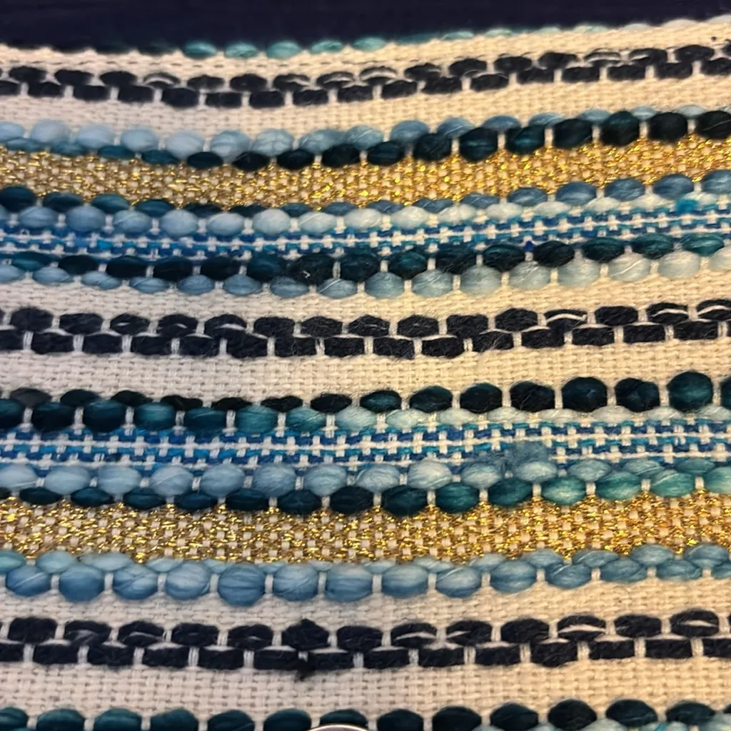 AMERICA & BEYOND BRAND…GRECIAN NIGHT EVIL EYE BEADED CLUTCH/CROSSBODY GORGEOUS Blue - Image 6