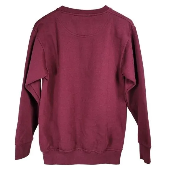 GBL INDUSTRY Women's Burgundy Universite Paris Crewneck Sweatshirt‎ Size S Red - Image 3