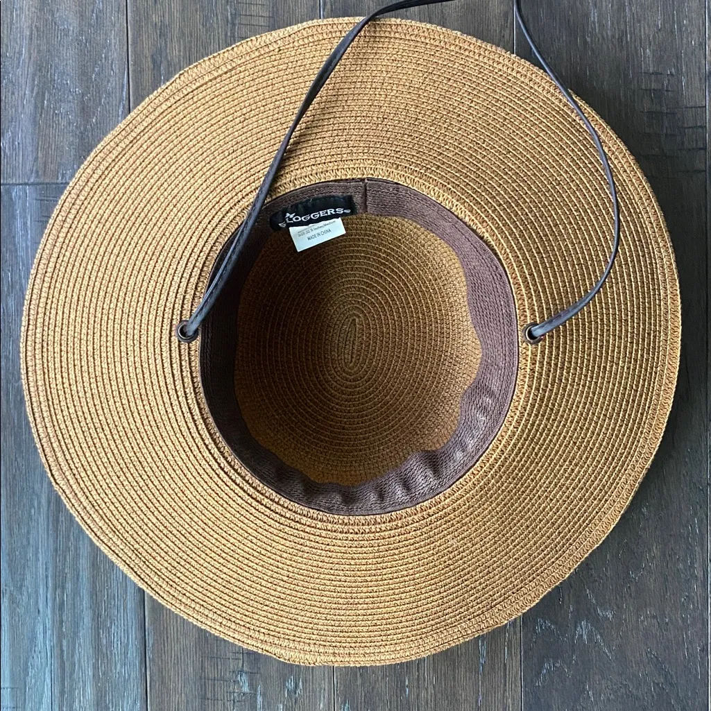 Sloggers Tan Wide-Brim Hat with Black Cord - Image 5