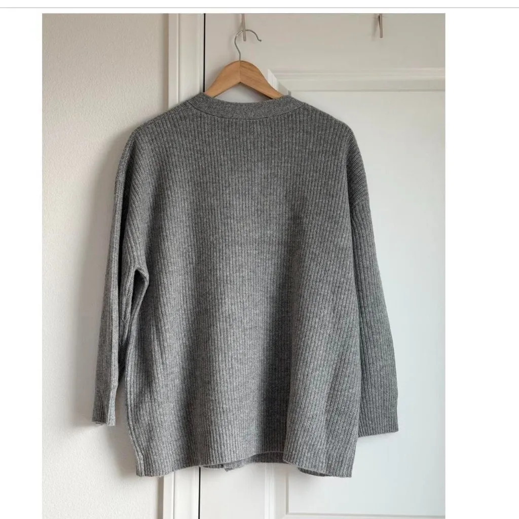 Jenni Kayne Cashmere Cocoon Cardigan in Heather Grey, Size Small - Image 8