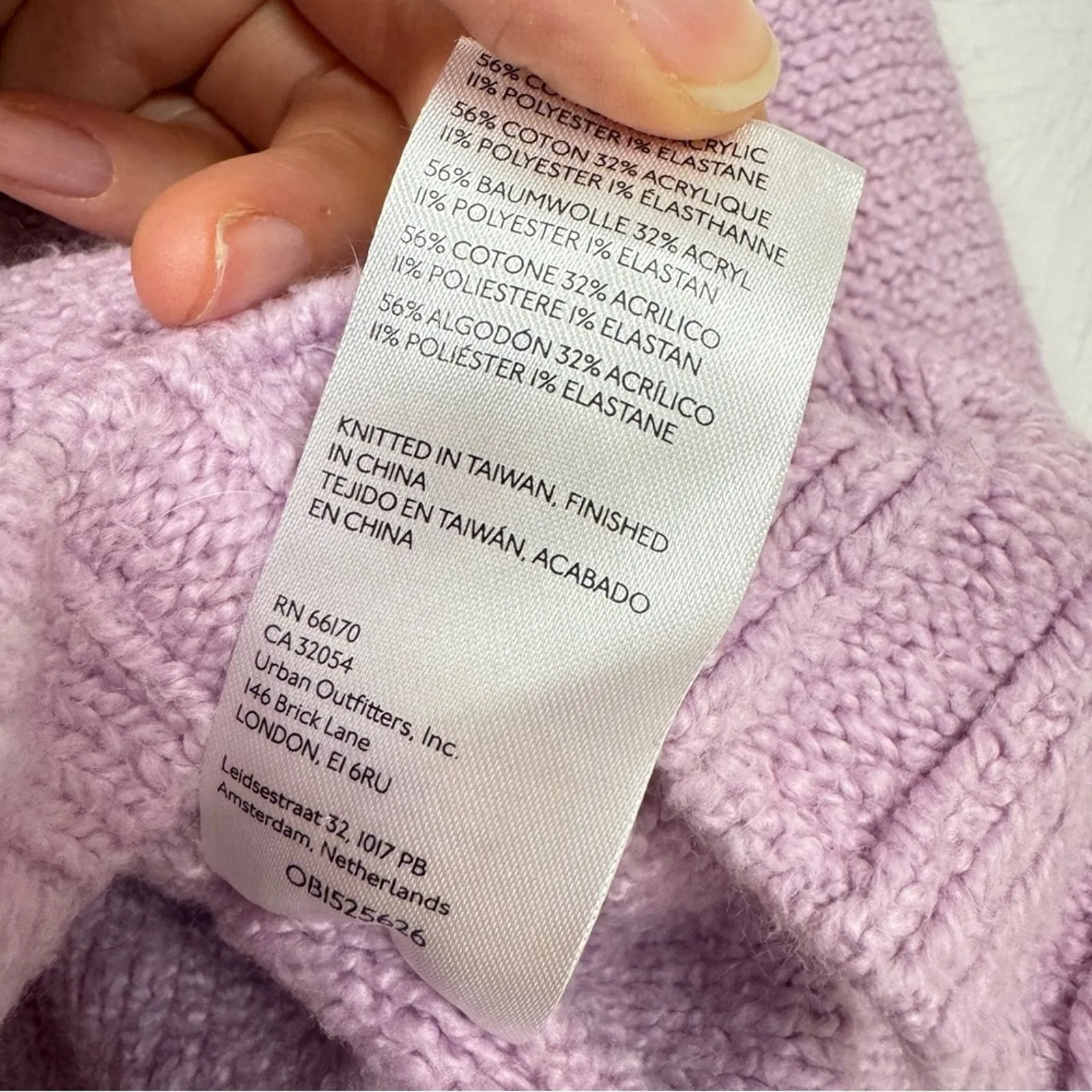 Pilcro Purple Balloon Sleeve Fluffy Sweater V Neck Womens M Oversized Boho Fall - Image 8