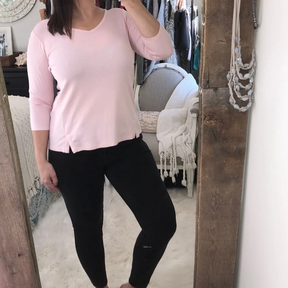 J JILL small petite Pima cotton top Pink Size undefined - Image 2