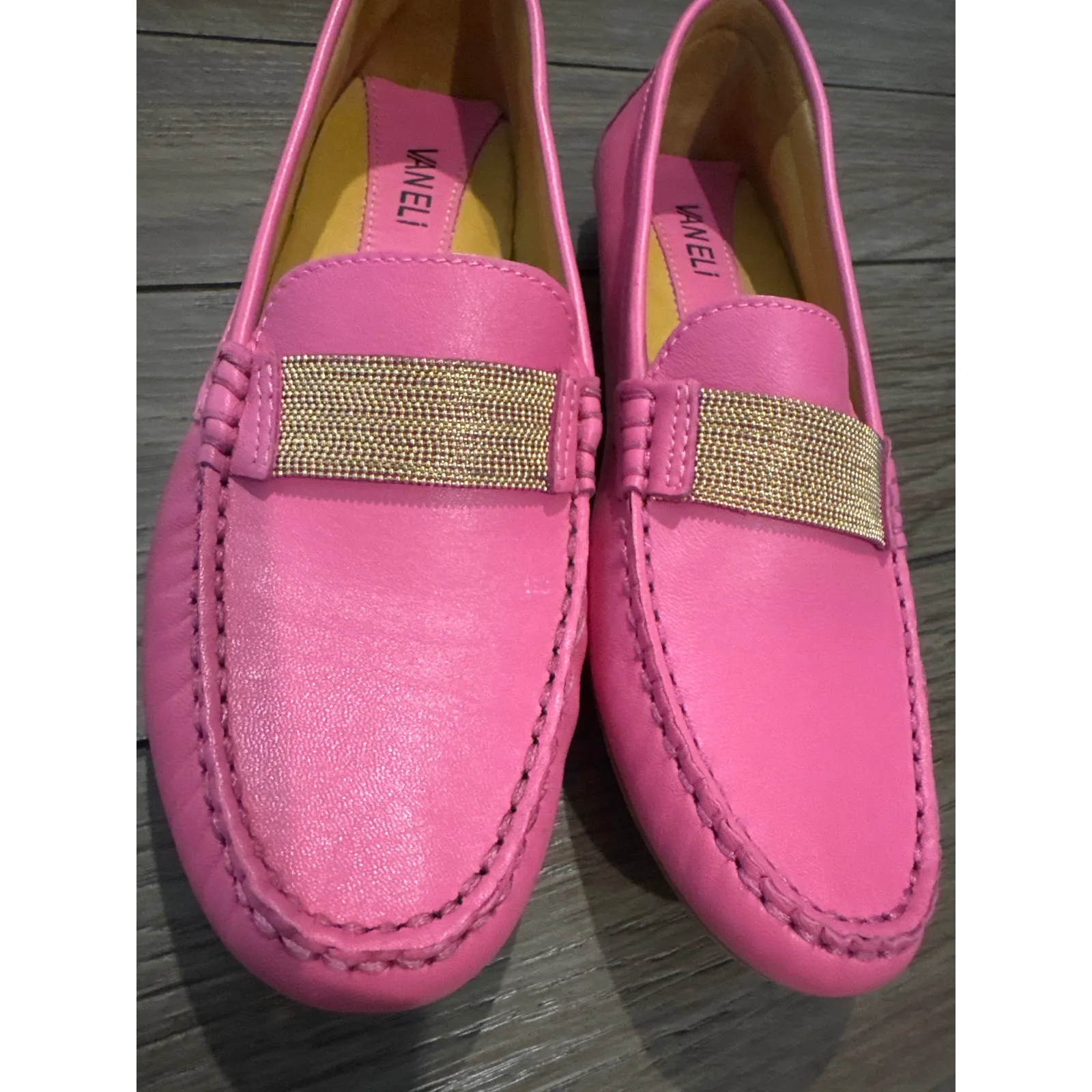 Vaneli Women's Size 8 Fuschia Pink Slip on Leather Loafers Dress Shoes - Image 4