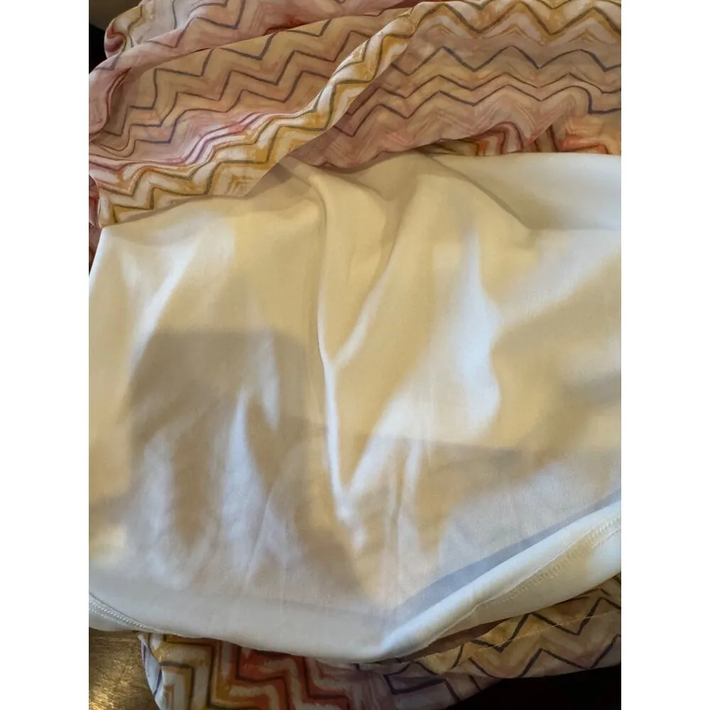 Freebird Dress Women M‎ Pink Chevron Zig Zag Open Criss Cross Back Maxi Boho Size M - Image 11