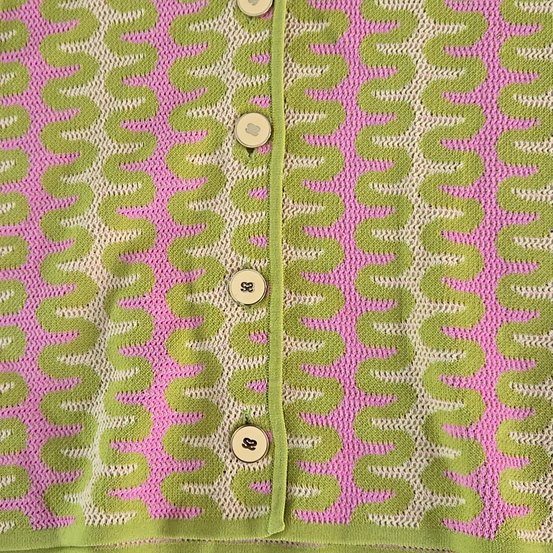 Sandro Paris Granier Short Sleeve Cardigan & Wide Leg Pants Set - Image 5