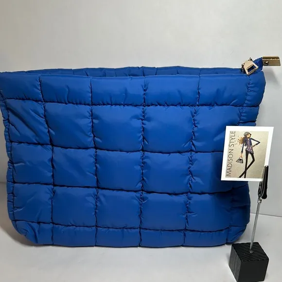 Royal Blue Quilted Storage Case - Image 4