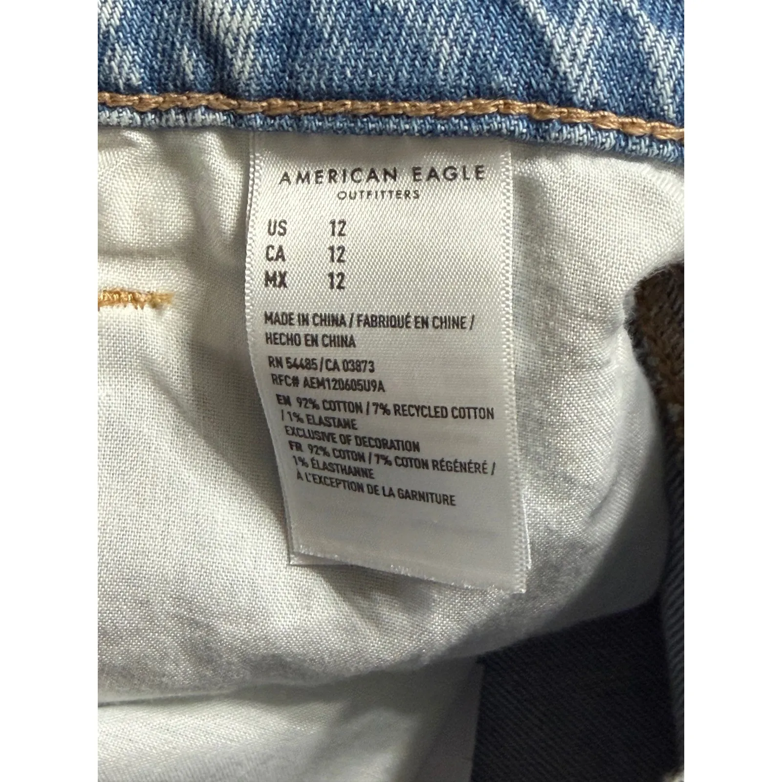 American Eagle Outfitters NEW Women's Denim 90's High Rise Mini Skirt Size 12 - Image 6