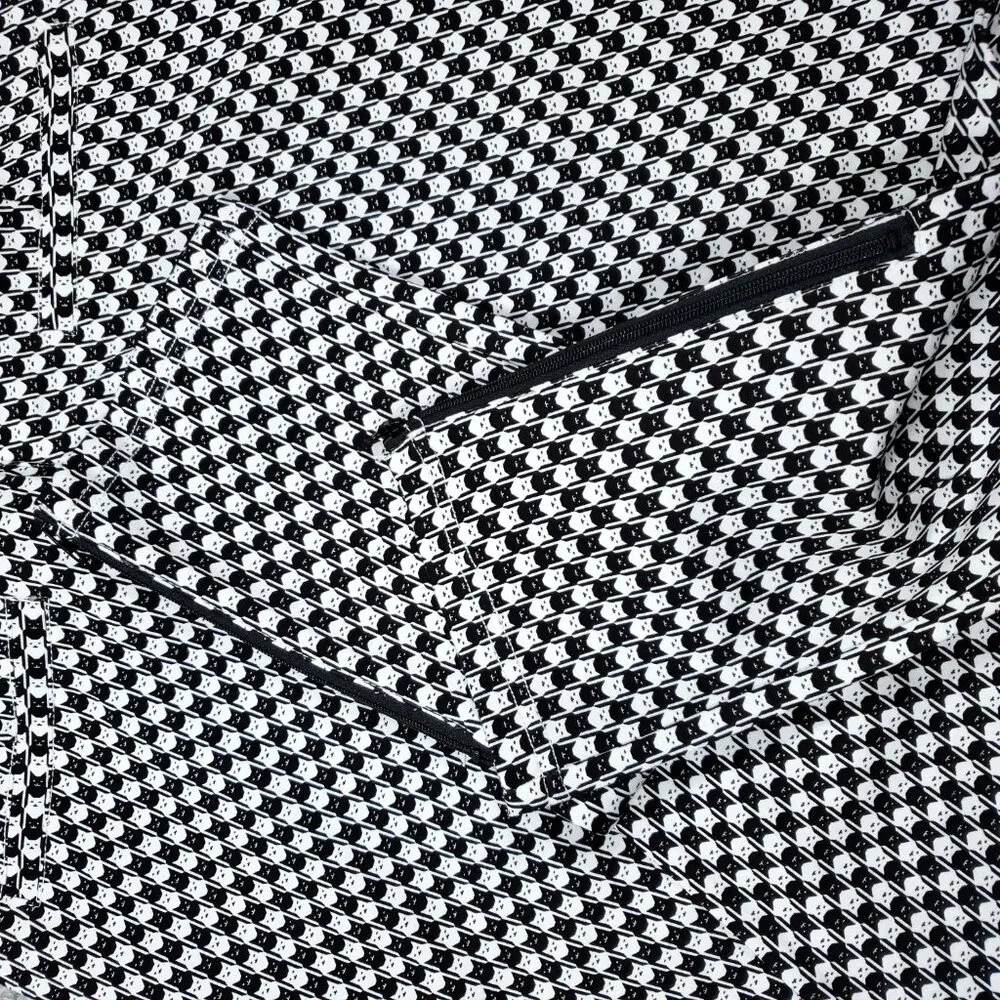 Betabrand Medium Long Skinny Leg Pencil Dress Pants Yoga Catstooth Black White - Image 8